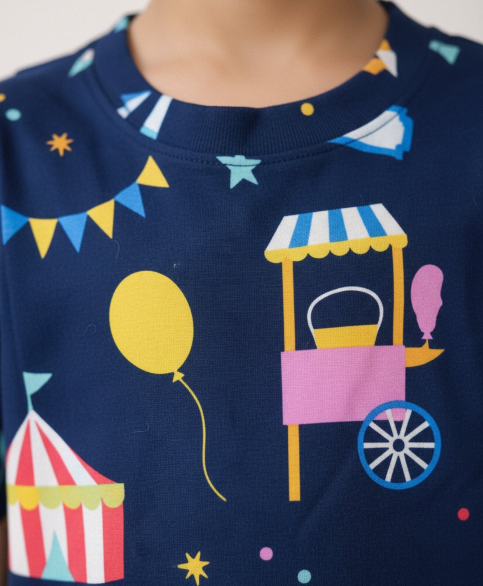 CARNIVAL CIRCUS SLEEPWEAR SHORTS SET - BLUE