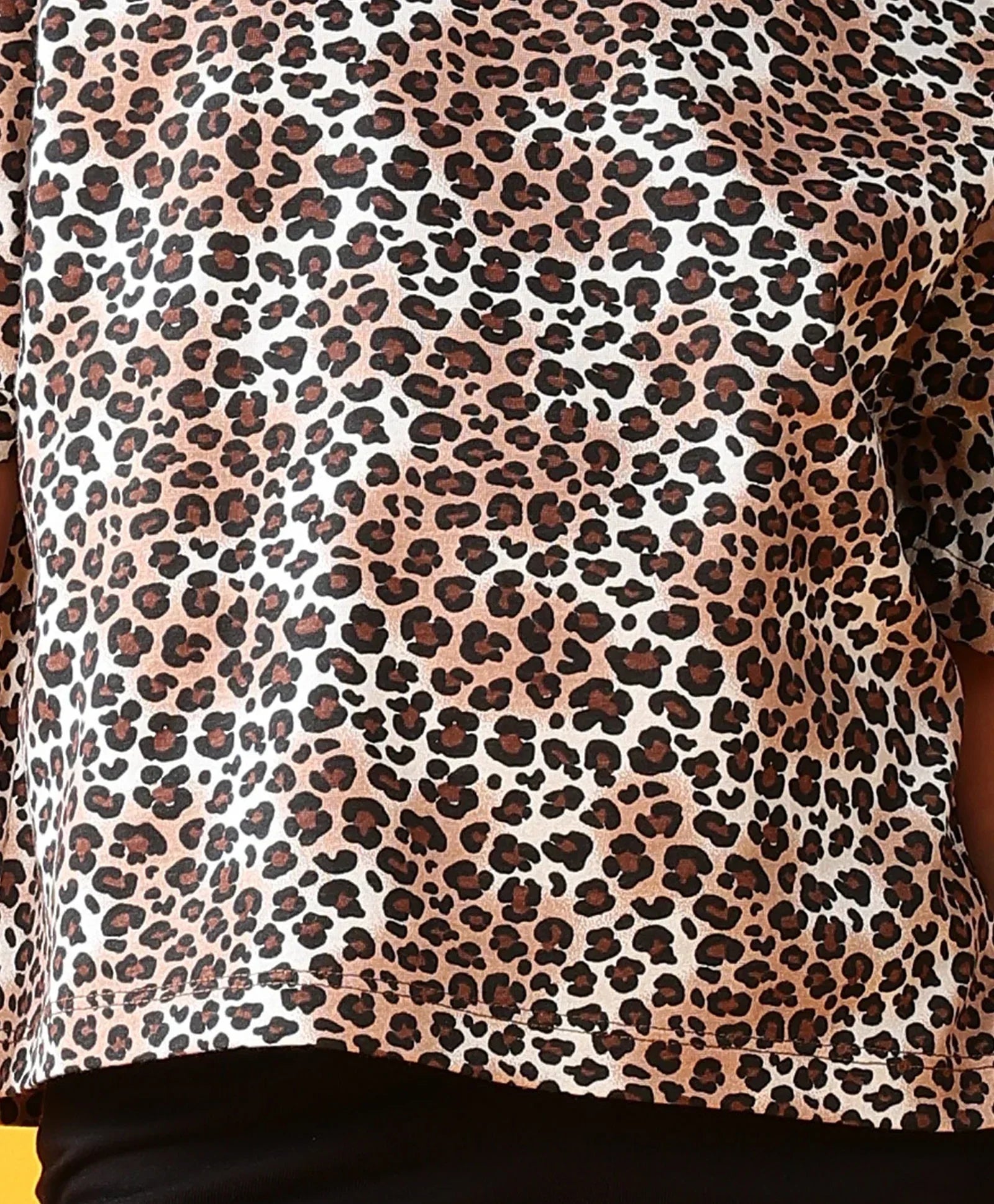 LEOPARD BLACK SUMMER TSHIRT LEGGINGS SET - BLACK