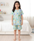 BUTTERFLY SLEEPWEAR SHORT SET - GREEN