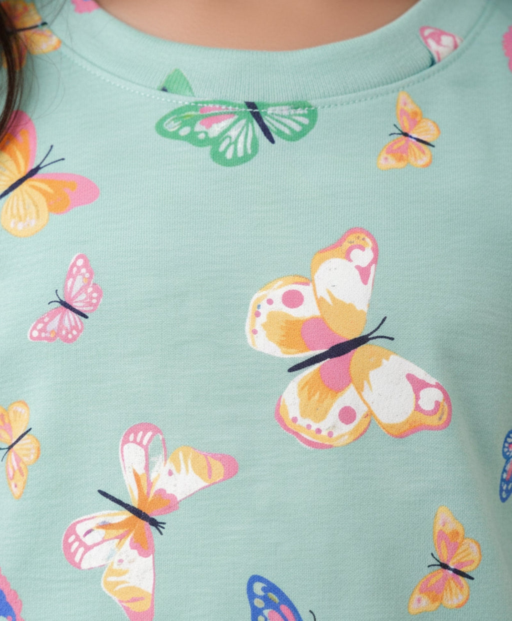 BUTTERFLY SLEEPWEAR SHORT SET - GREEN