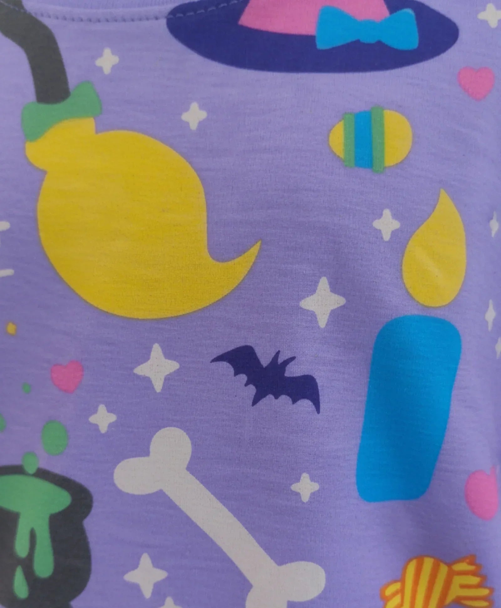 HALLOWEEN SLEEPWEAR SHORTS SET - PURPLE