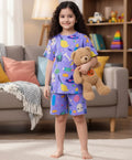 HALLOWEEN SLEEPWEAR SHORTS SET - PURPLE