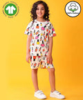 MAKE UP PLAY TIME GIRLS T-SHIRT SHORT SET - WHITE
