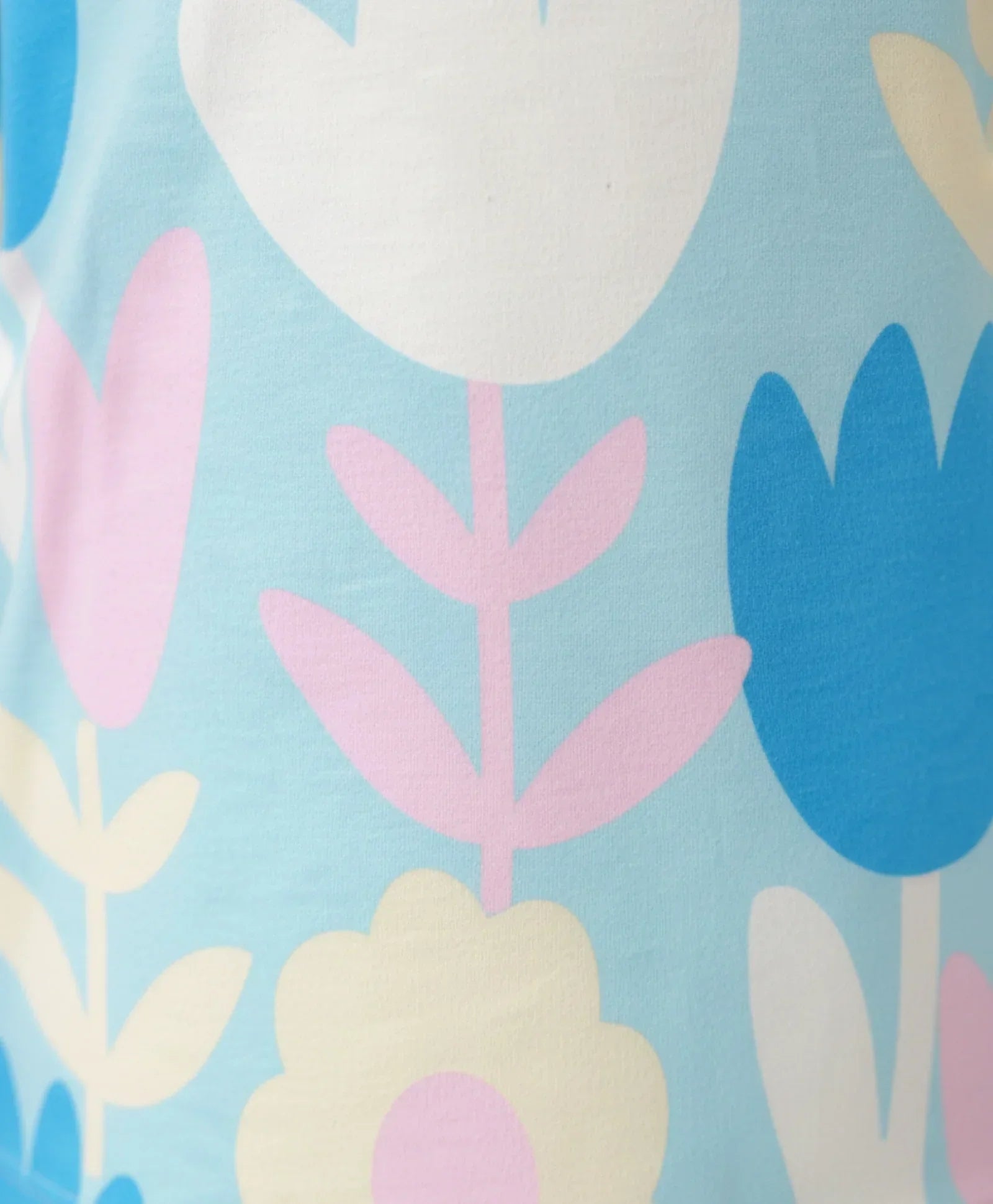 AQUA FLOWER GIRLS LONG SLEEVE PYJAMA SET - AQUA