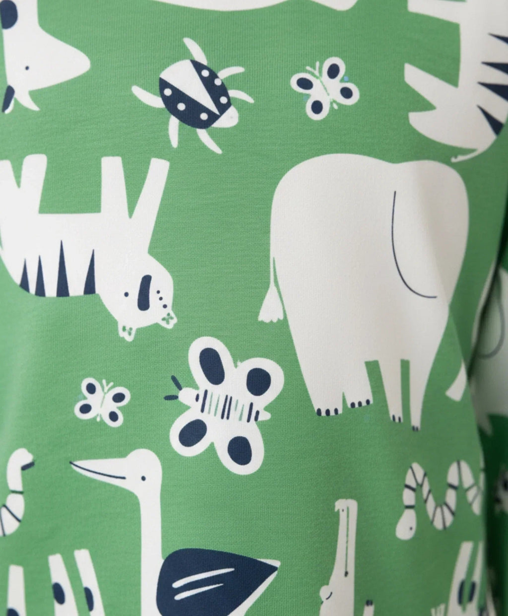 ANIMAL GREEN GIRLS LONG SLEEVE PYJAMA SET - GREEN
