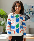 APPLE PEAR GIRLS FLEECE SWEATSHIRT - WHITE