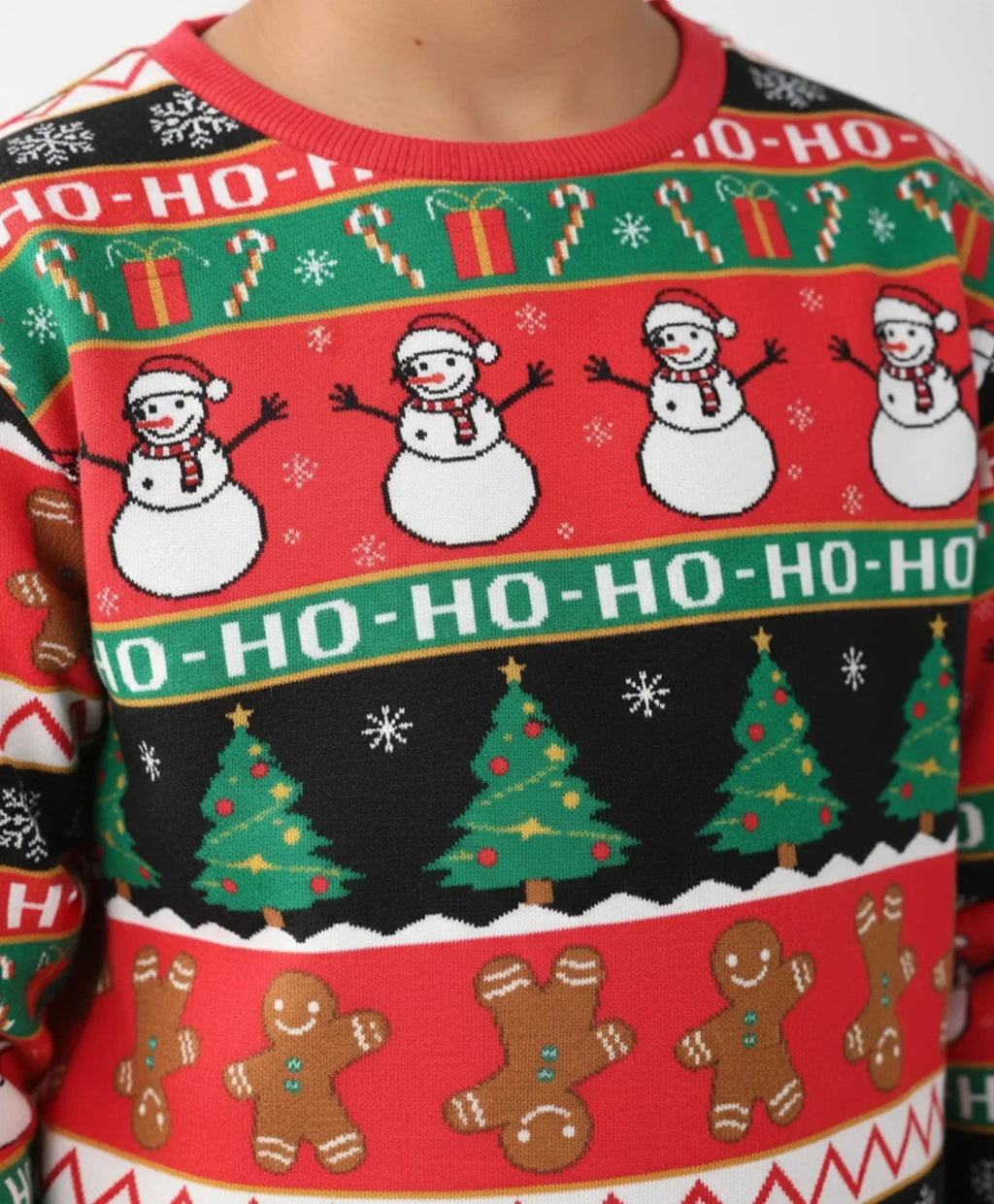 CHRISTMAS PRINT BOYS FLEECE SWEATSHIRT - RED