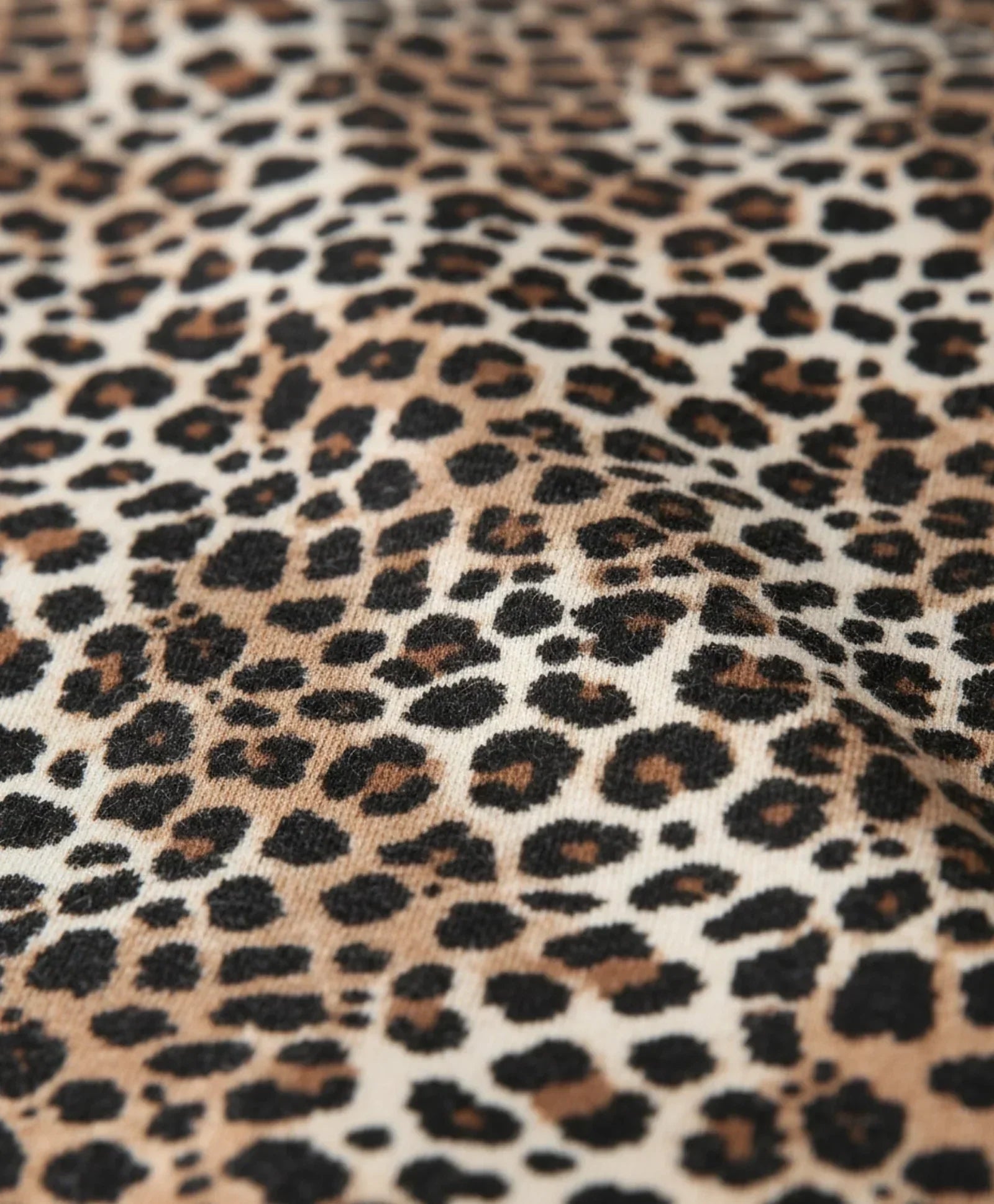 LEOPARD GIRLS FLEECE SWEATSHIRT - BROWN