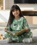 ANIMAL GREEN FLEECE GIRLS SWEATSHIRT JOGGER SET - GREEN