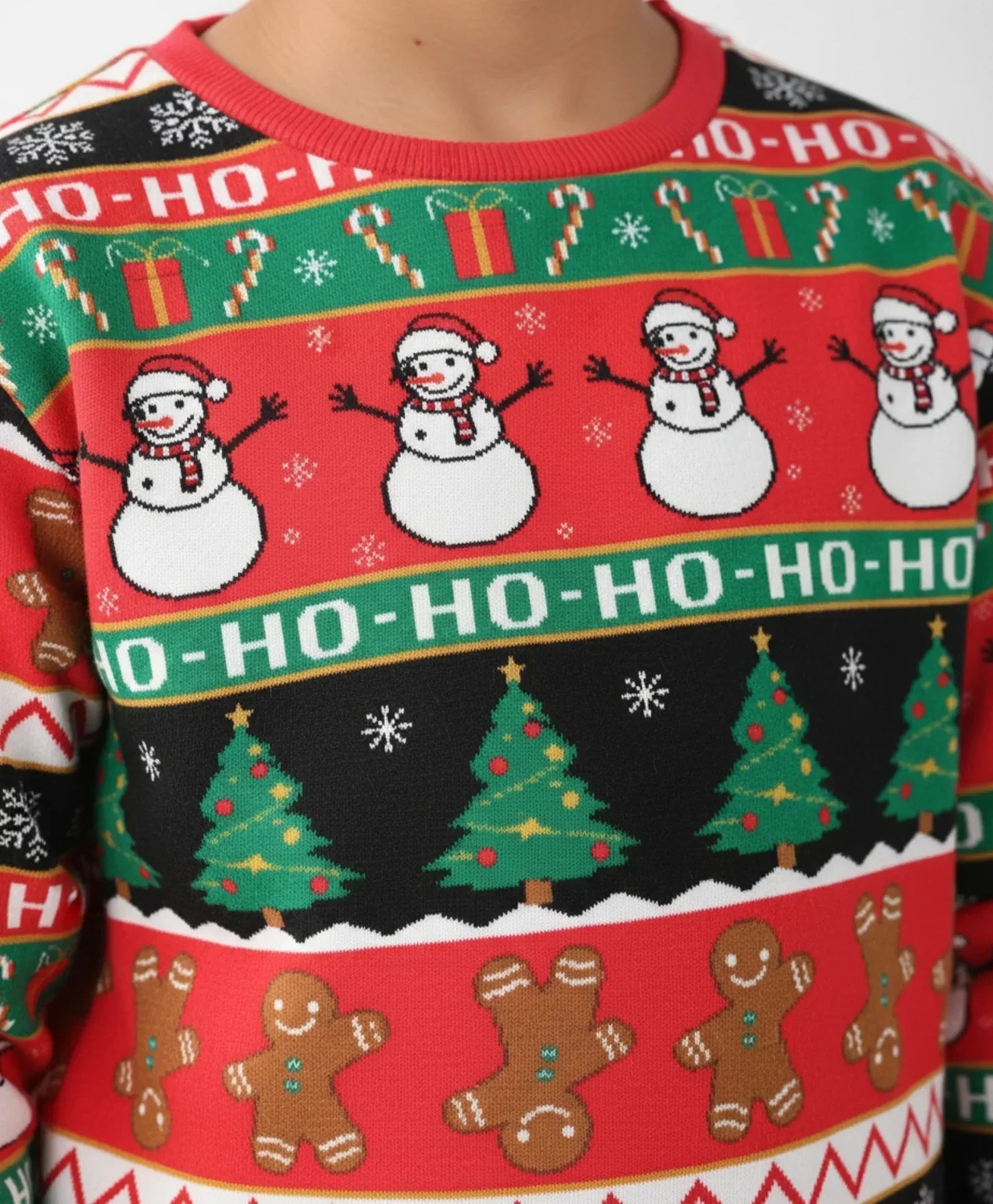 CHRISTMAS PRINT BOYS FLEECE SWEATSHIRT JOGGER SET - RED