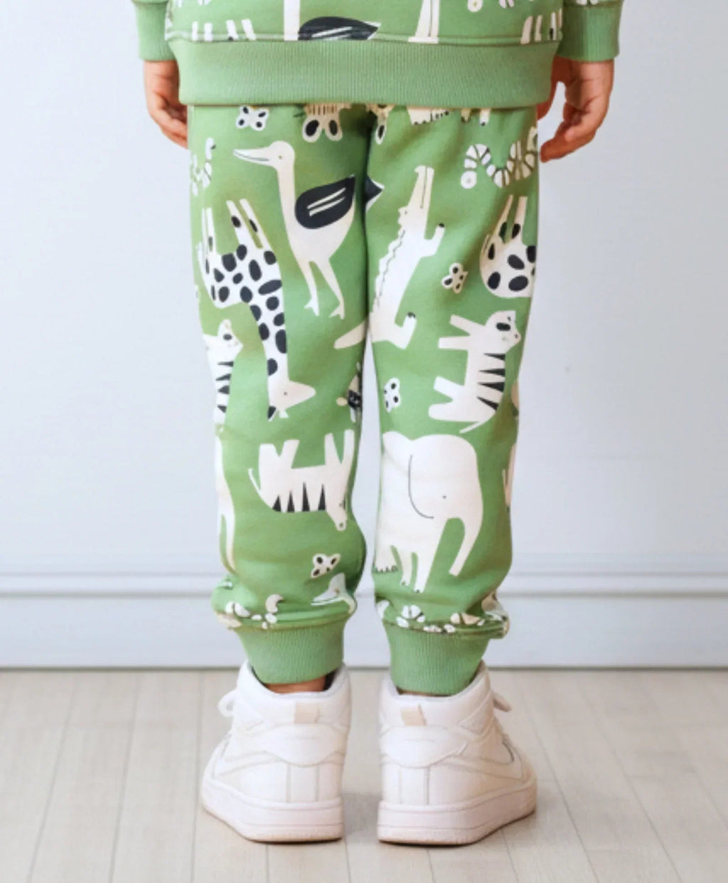ANIMAL GREEN FLEECE GIRLS JOGGER - GREEN