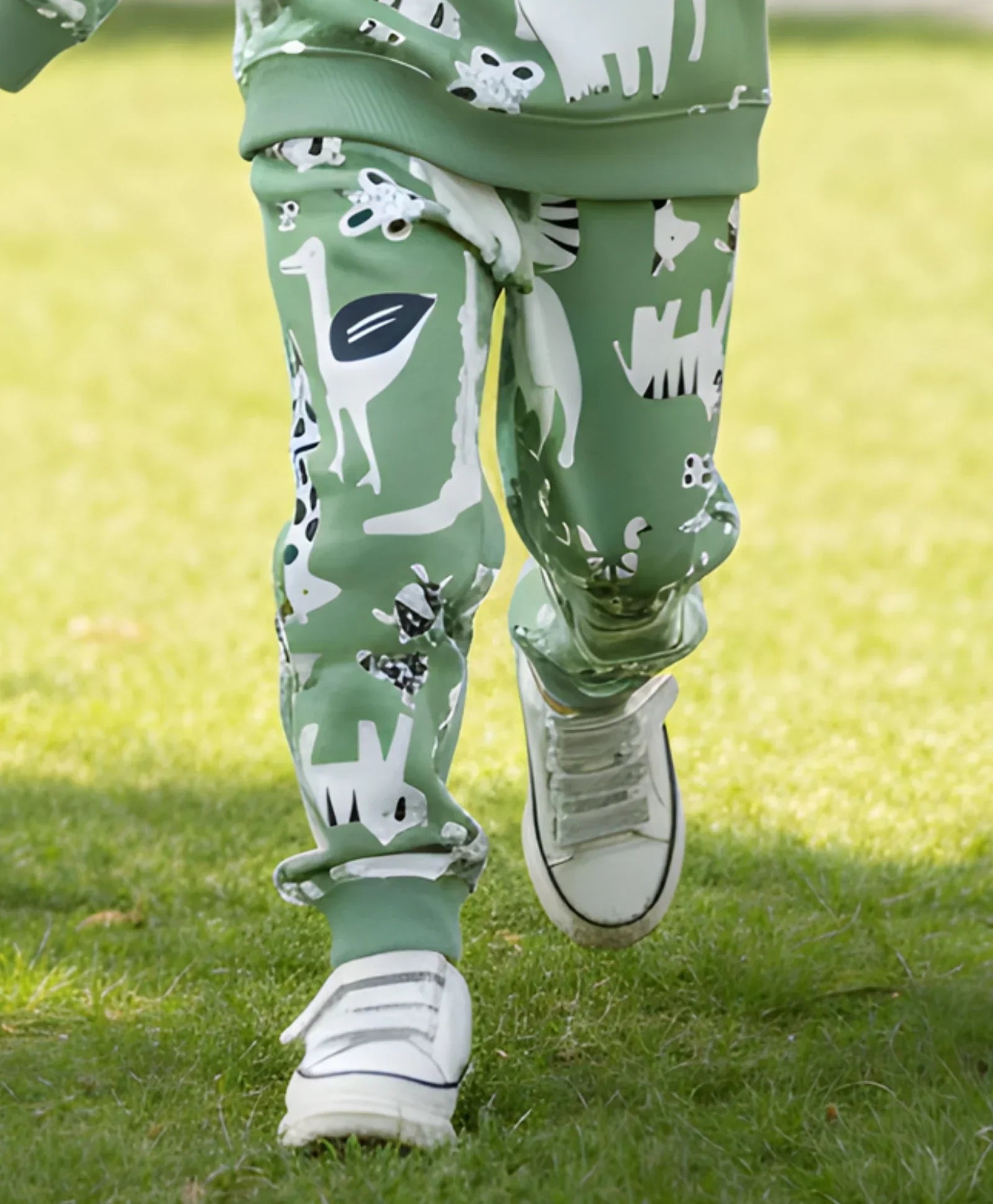 ANIMAL GREEN FLEECE GIRLS JOGGER - GREEN