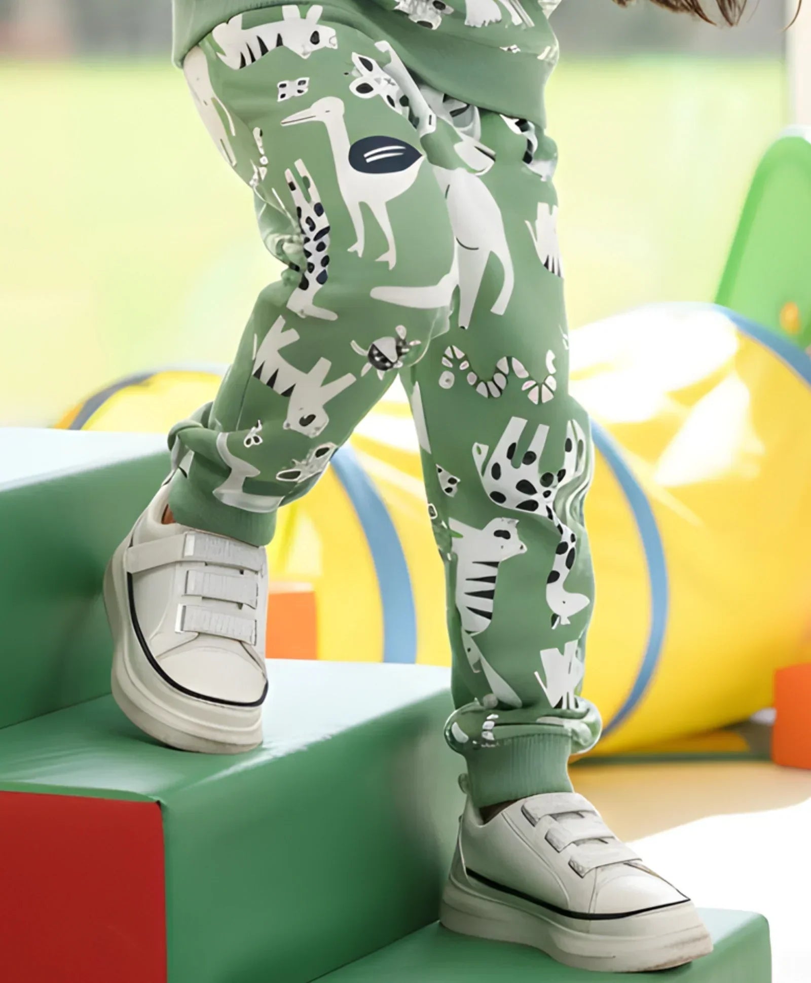 ANIMAL GREEN FLEECE GIRLS JOGGER - GREEN