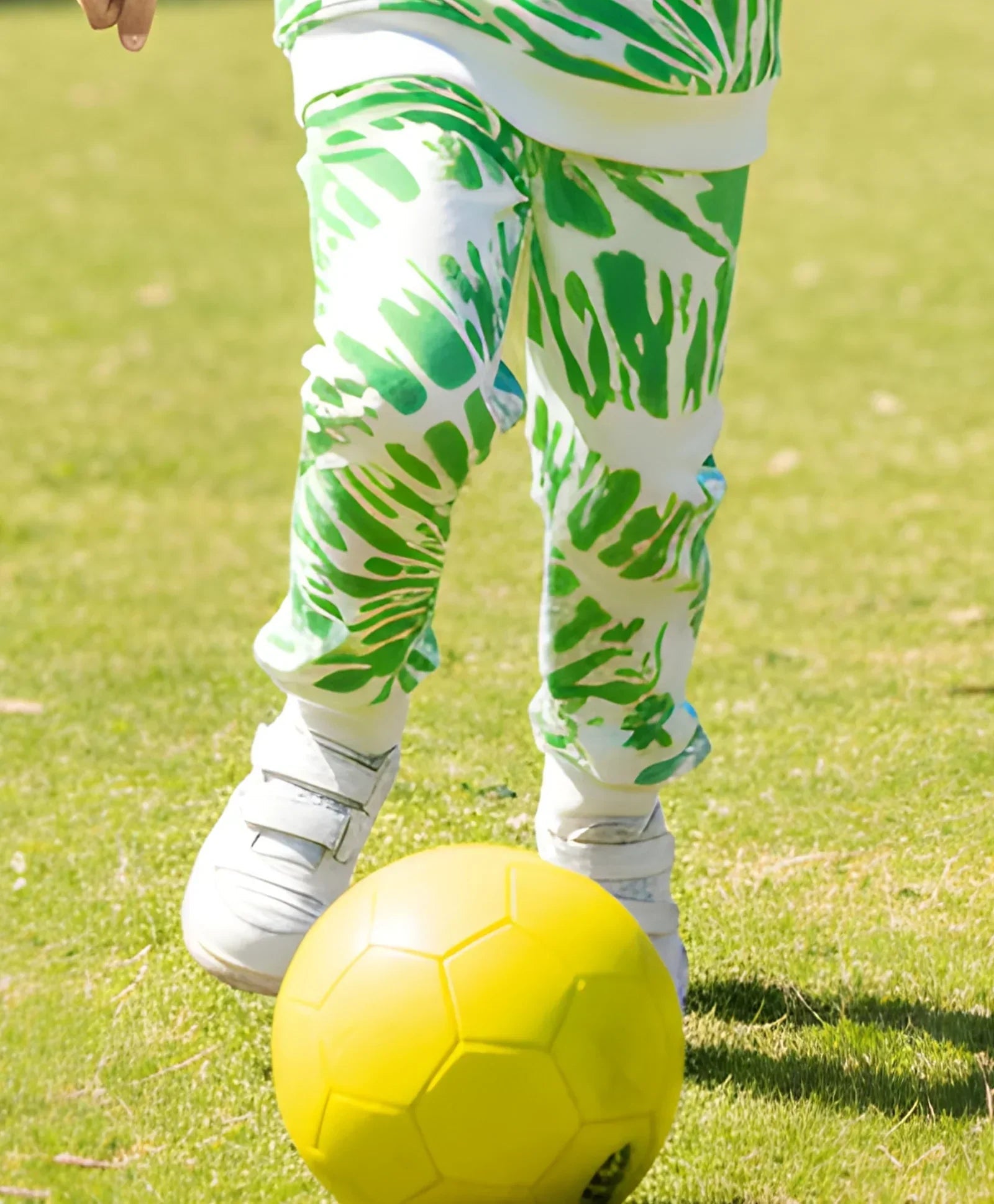 GREEN SWIRL FLEECE JOGGER - GREEN