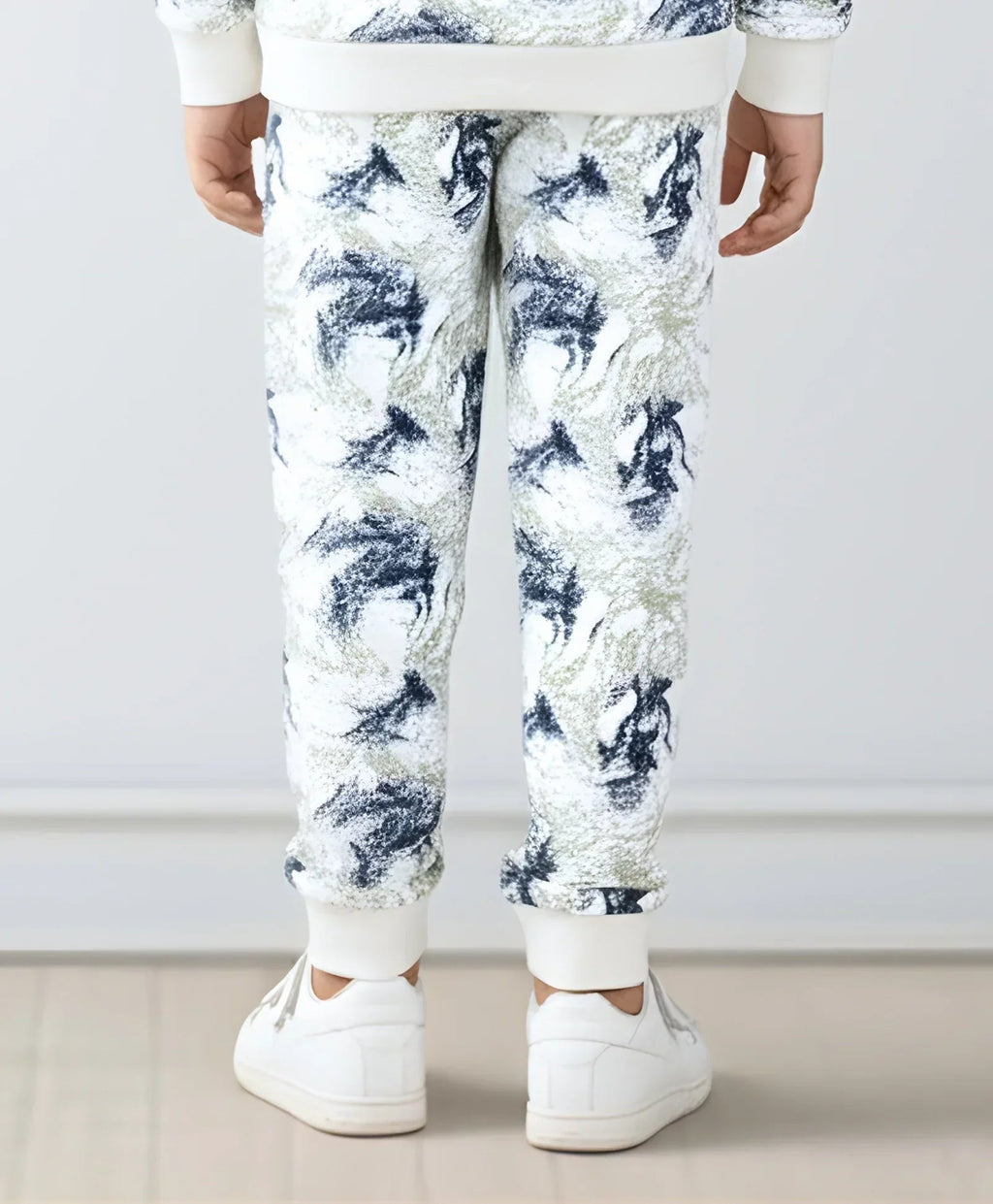 BLACK BLUE LIGHTNING FLEECE BOYS JOGGER - BLUE