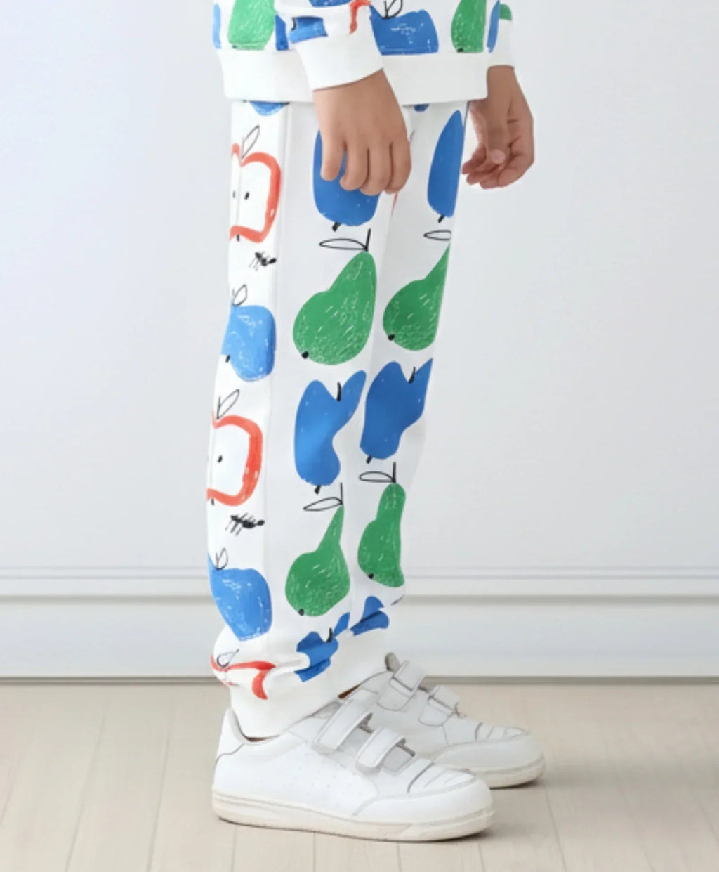 APPLE PEAR BOYS FLEECE JOGGER - WHITE