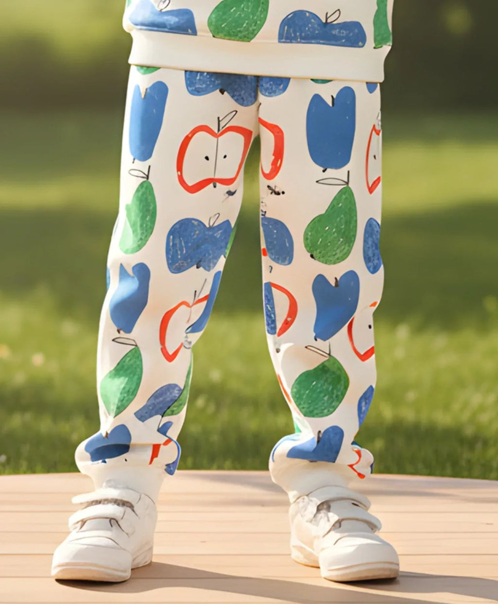 APPLE PEAR BOYS FLEECE JOGGER - WHITE
