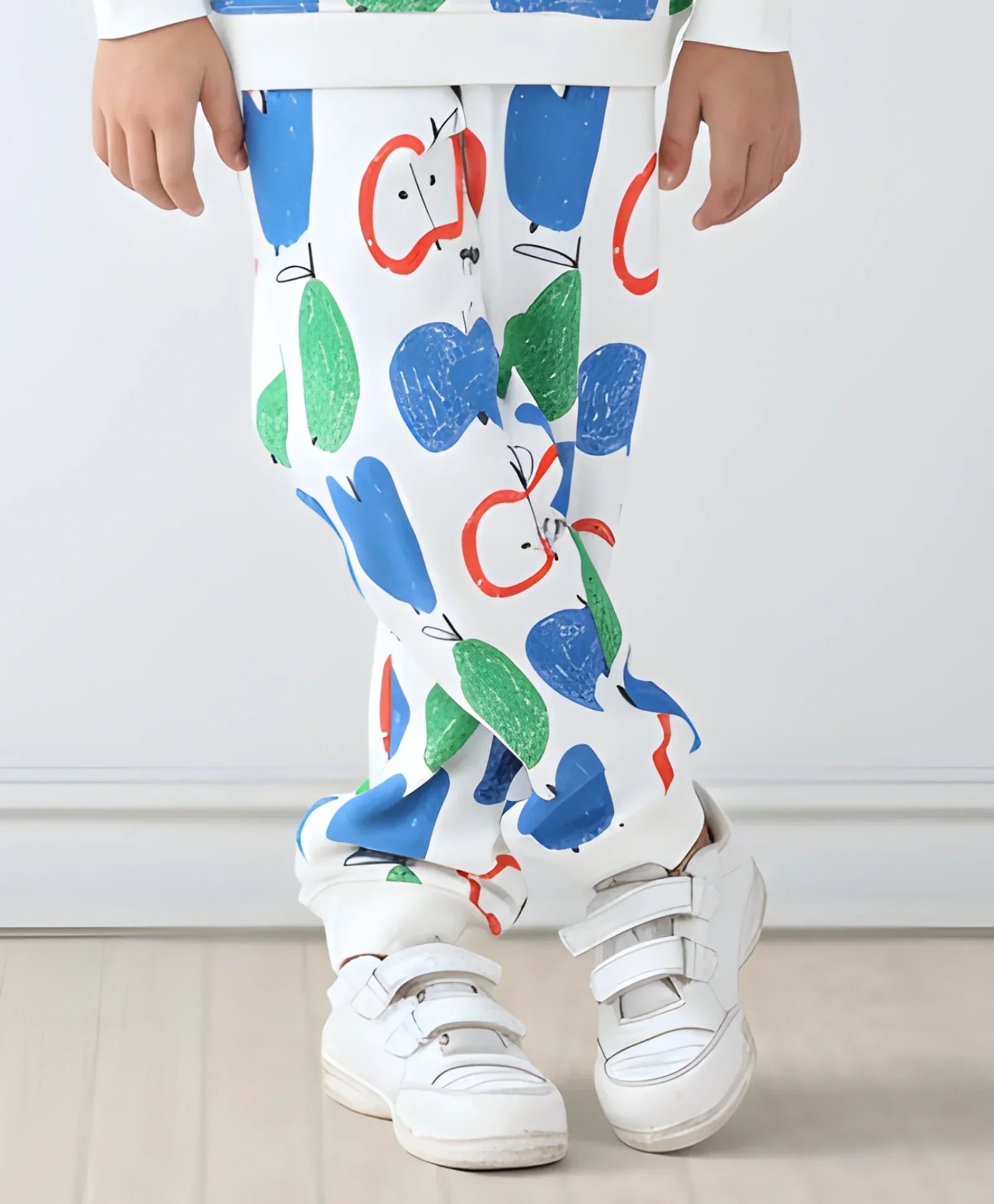 APPLE PEAR BOYS FLEECE JOGGER - WHITE