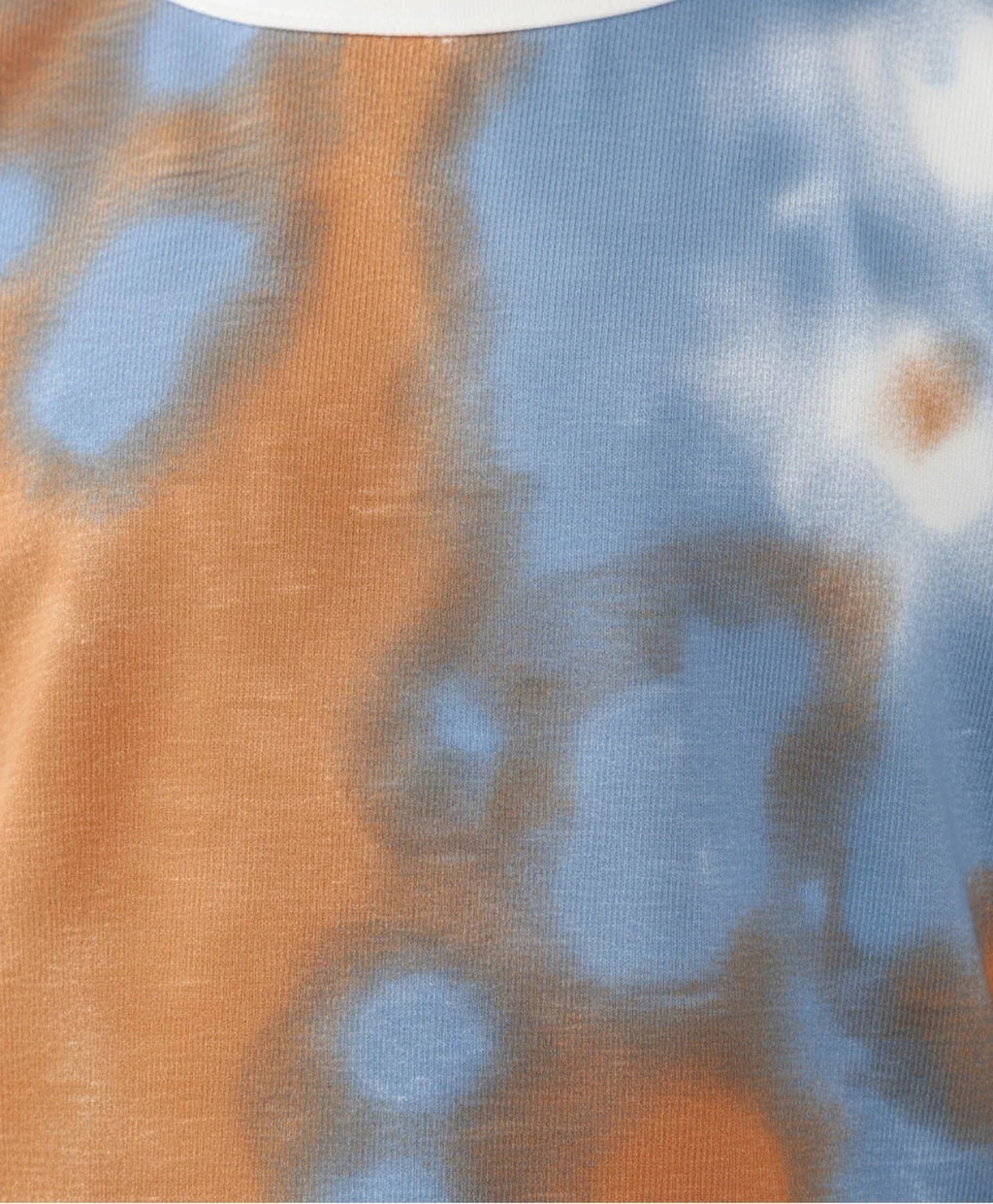 BLUE BROWN TIE DYE LONG SLEEVE BOYS T-SHIRT -BROWN