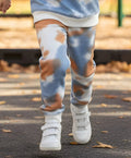 BLUE BROWN TIE DYE BOYS FLEECE JOGGER - BROWN