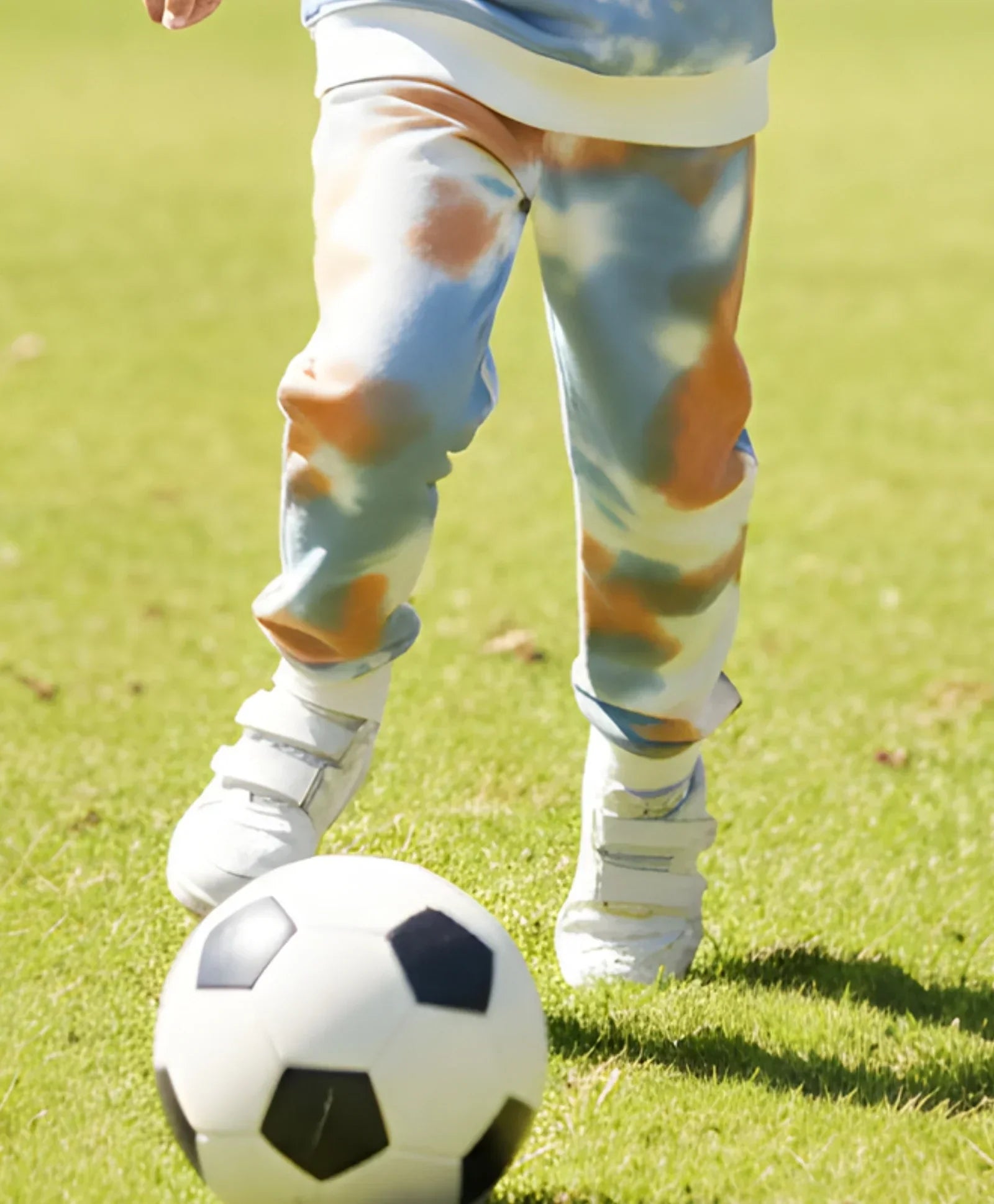 BLUE BROWN TIE DYE BOYS FLEECE JOGGER - BROWN