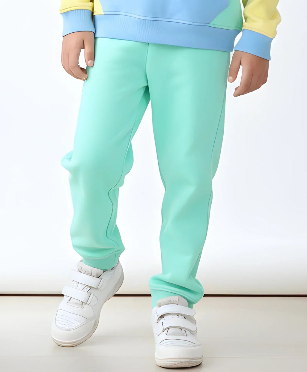 GREEN FLEECE GIRLS JOGGER - GREEN