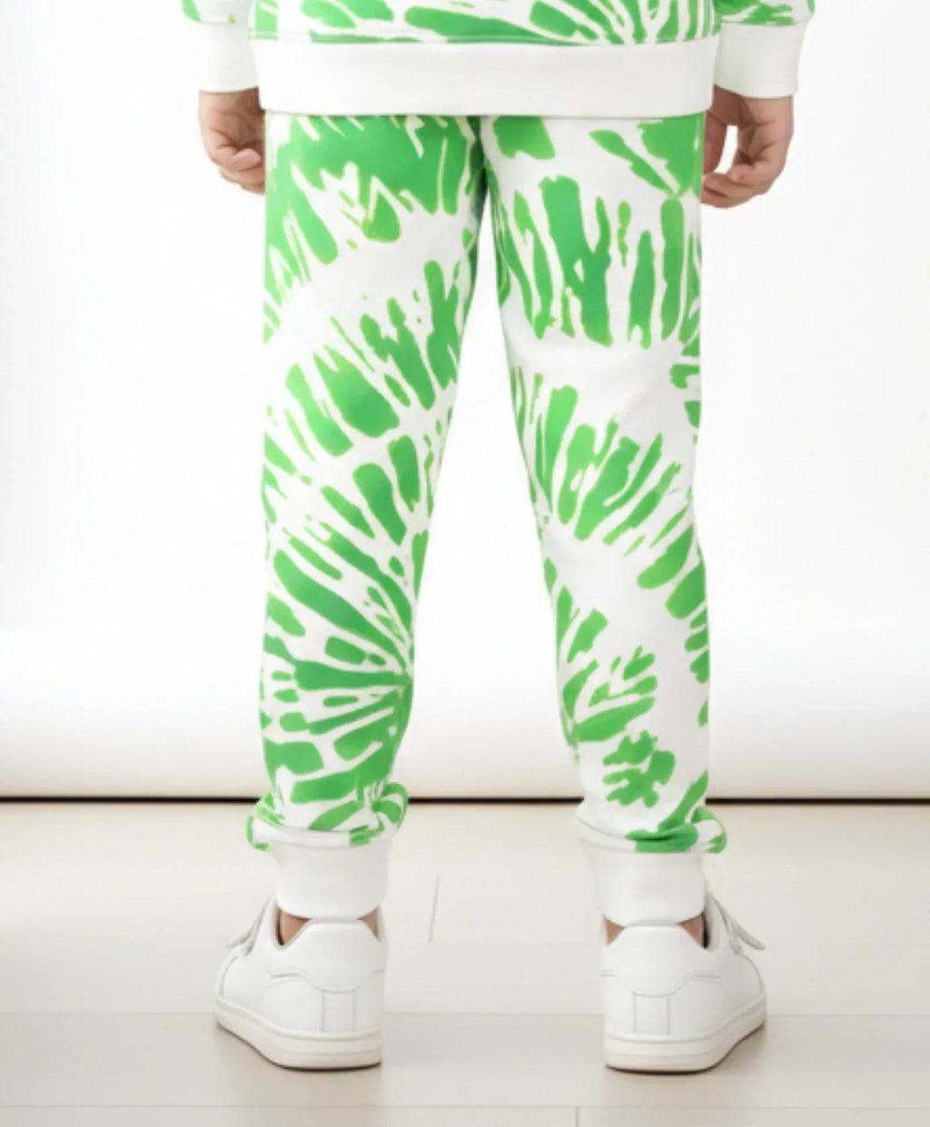 GREEN SWIRL BOYS FLEECE JOGGER - GREEN