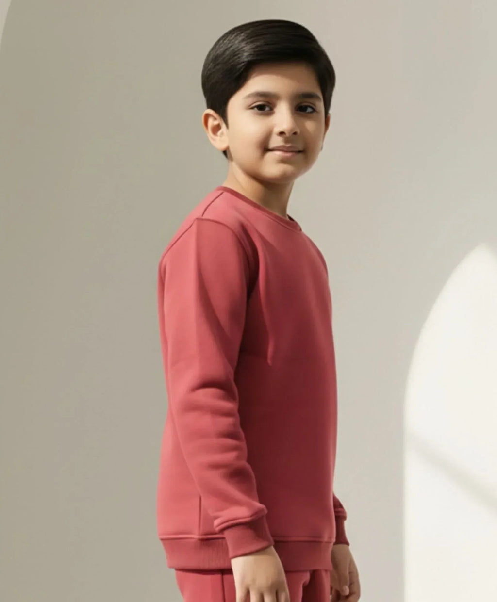 BEYOND BASIC BOYS FLEECE SWEATSHIRT - WINE