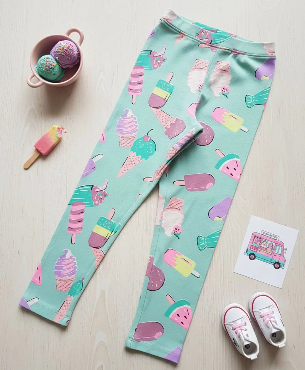 ICECREAM AQUA SUMMER LEGGING - AQUA