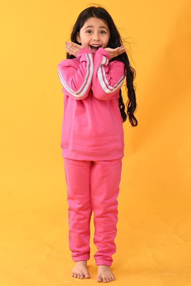 FUN PINK FLEECE JOGGER - PINK