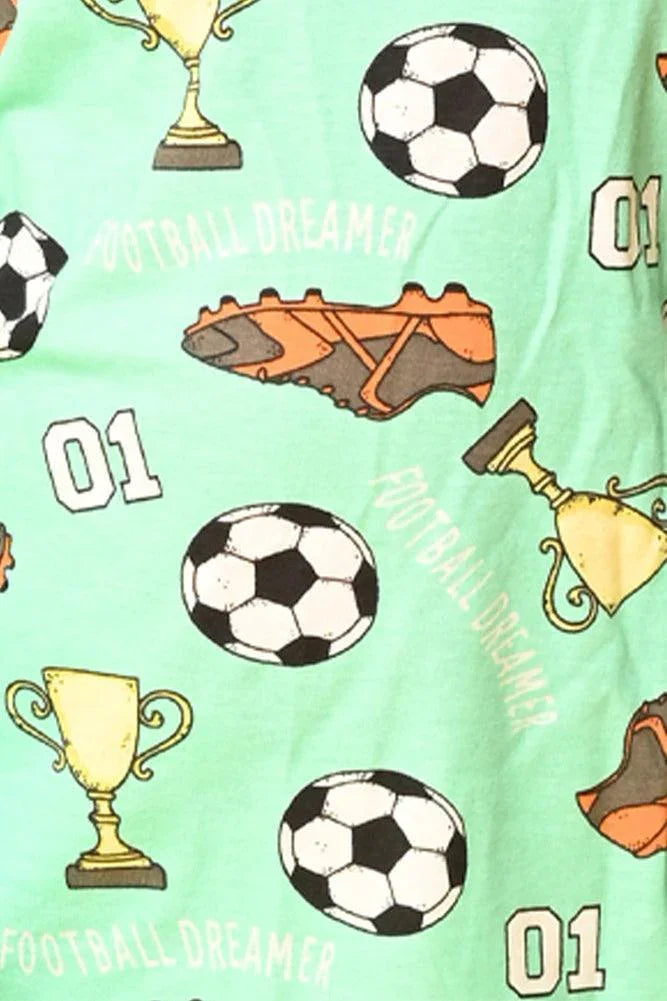 FOOTBALL LONG SLEEVES PYJAMA SET - GREEN
