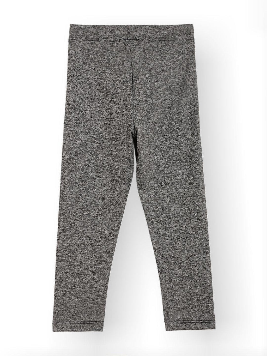 BLACK MELANGE SPORTY LEGGINGS - BLACK