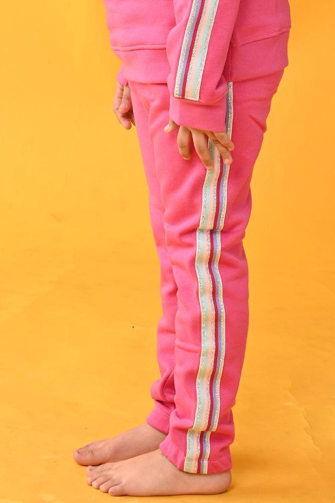 FUN PINK FLEECE JOGGER - PINK