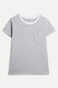 GREY STRIPE BOYS T-SHIRT - WHITE