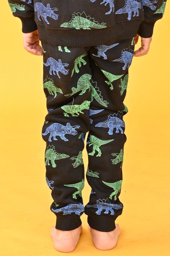 DINOSAUR BOYS BLACK JOGGER (FLEECE)