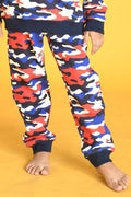 CAMOUFLAGE FLEECE BOYS JOGGER - WHITE
